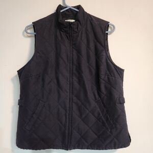 Orvis Woman’s Black Quilted Full Zip Lightweight Vest Size Medium